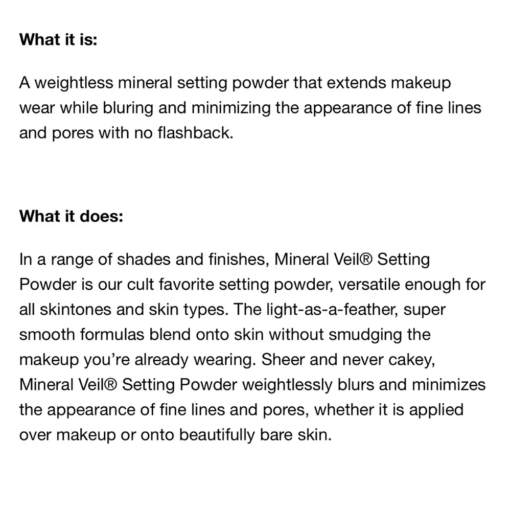 bareMinerals Illuminating Mineral Veil Setting Powder Mini Size